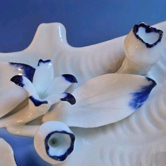 Vintage Nuovo Capodimonte Filli savastano Porcelain Bird Dish, Blue White - Picture 7 of 12